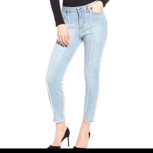 Good American High Waist Raw Seam Skinny Jeans
